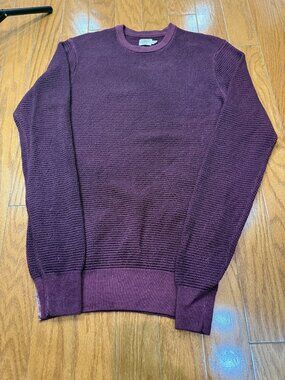 FAHERTY Burgundy Crewneck Sweater Size M